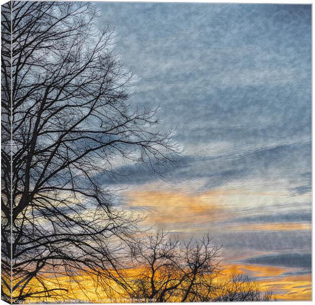 Sunset in Daventry Canvas Print by Anthony Moore