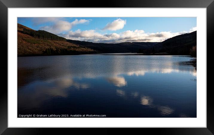 Talybont Reservoir Framed Mounted Print by Graham Lathbury