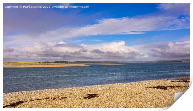 Menai Strait Wales Coastal Landscape Panoramic Print by Pearl Bucknall