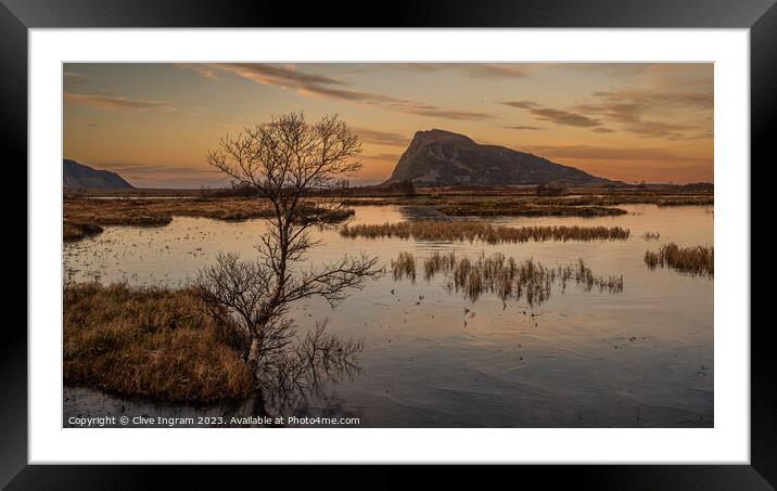 Serenity at Frozen Lake Framed Mounted Print by Clive Ingram