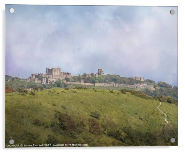Dover Castle & the outer walls  Acrylic by James Eastwell