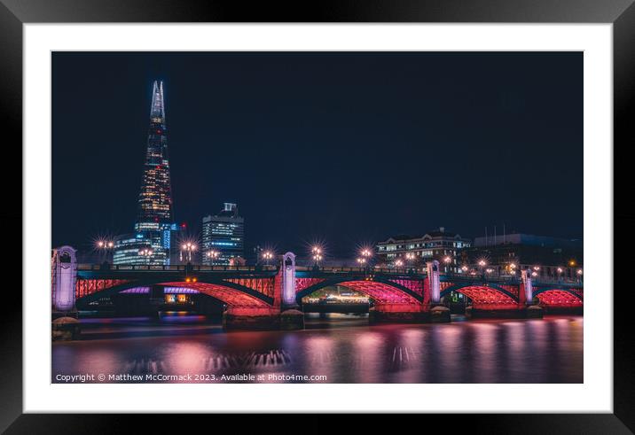 Southwark Bridge Long Exposure 1 Framed Mounted Print by Matthew McCormack