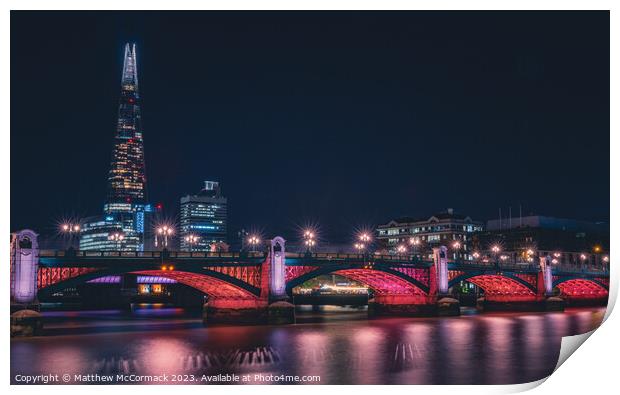 Southwark Bridge Long Exposure 1 Print by Matthew McCormack