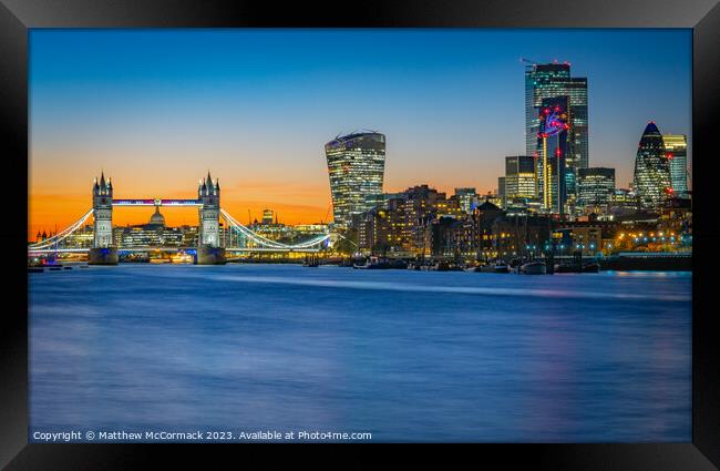 Tower Bridge Sunset Framed Print by Matthew McCormack