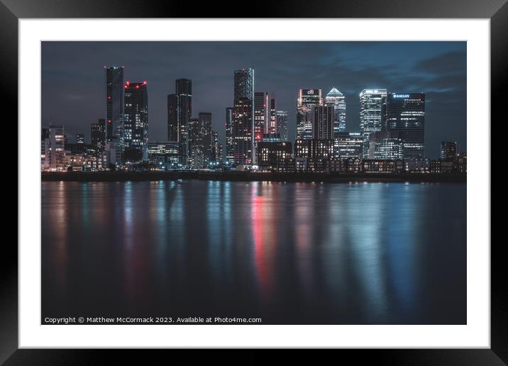 Canary Wharf Long Exposure Framed Mounted Print by Matthew McCormack