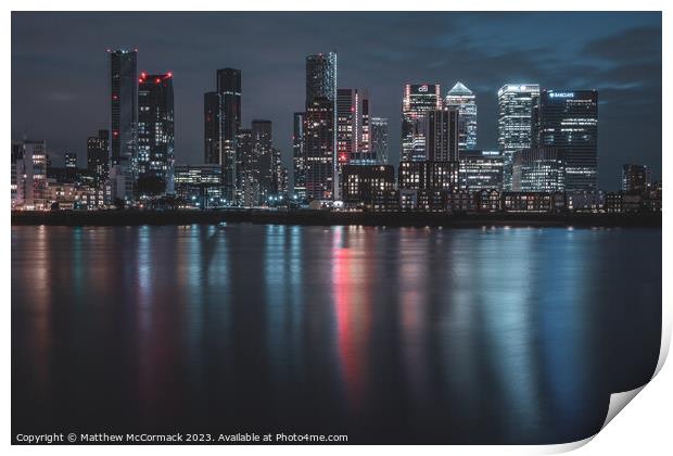 Canary Wharf Long Exposure Print by Matthew McCormack