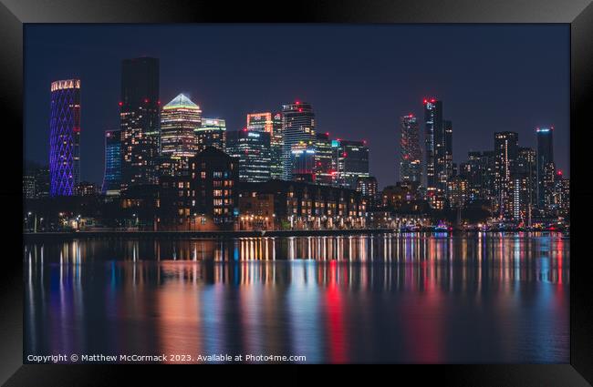 Canary Wharf Long Exposure 2 Framed Print by Matthew McCormack