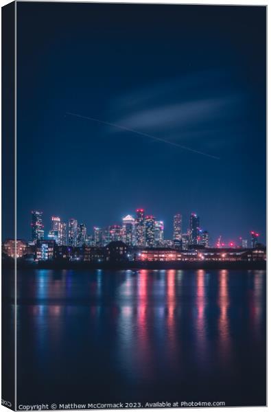 Canary Wharf Long Exposure 3 Canvas Print by Matthew McCormack