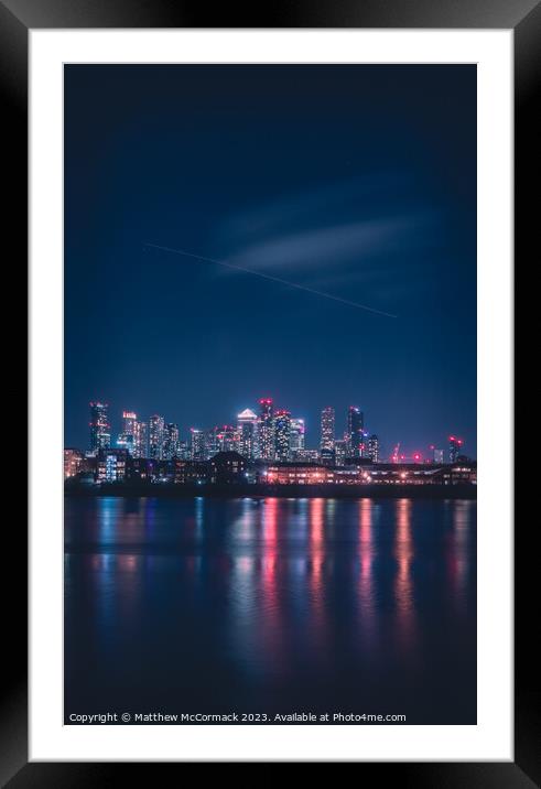 Canary Wharf Long Exposure 3 Framed Mounted Print by Matthew McCormack