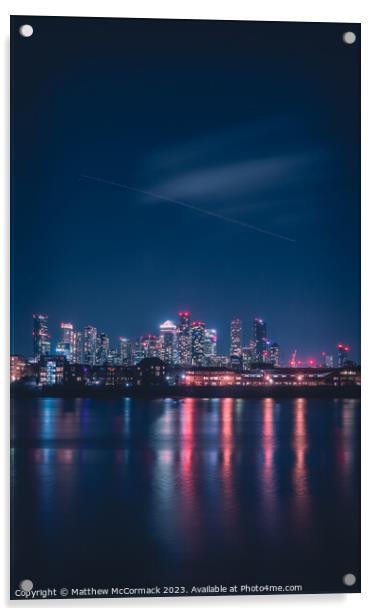 Canary Wharf Long Exposure 3 Acrylic by Matthew McCormack