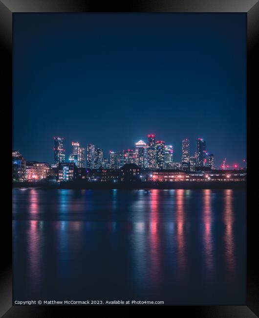 Canary Wharf Long Exposure 4 Framed Print by Matthew McCormack