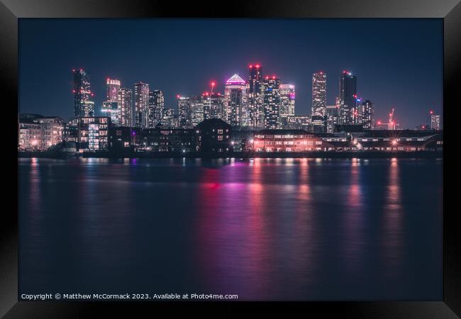 Canary Wharf Long Exposure 5 Framed Print by Matthew McCormack