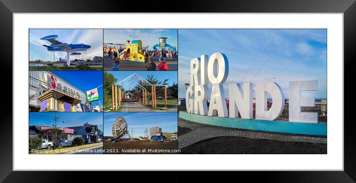 Rio grande city photo collage Framed Mounted Print by Daniel Ferreira-Leite