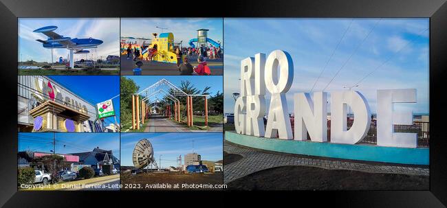 Rio grande city photo collage Framed Print by Daniel Ferreira-Leite