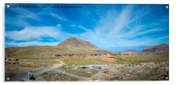 View on Montana de Guenia on the Canary Island of Lanzarote Acrylic by Kristof Bellens