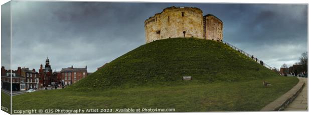Clifford's Tower York Panorama  Canvas Print by GJS Photography Artist