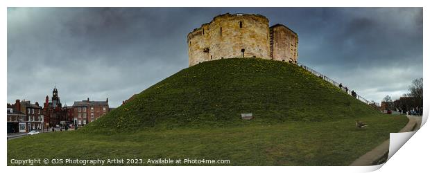 Clifford's Tower York Panorama  Print by GJS Photography Artist