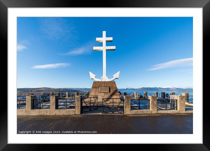 Lyle Hill's Free French Memorial Cross Framed Mounted Print by RJW Images
