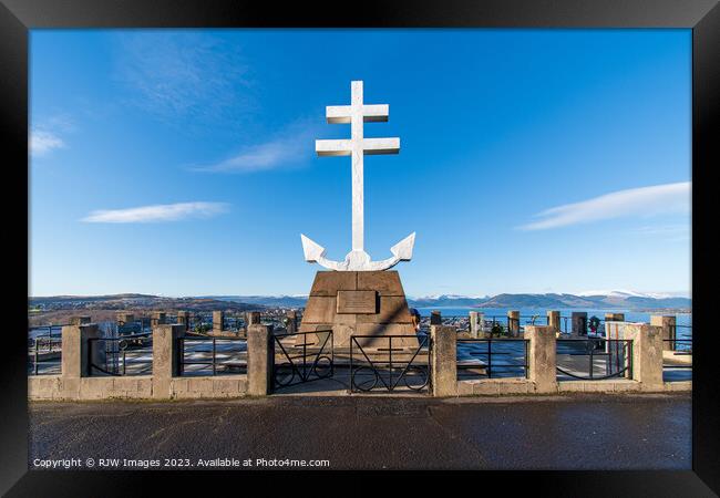 Lyle Hill's Free French Memorial Cross Framed Print by RJW Images