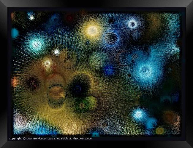 Cosmic Vortex Framed Print by Deanne Flouton