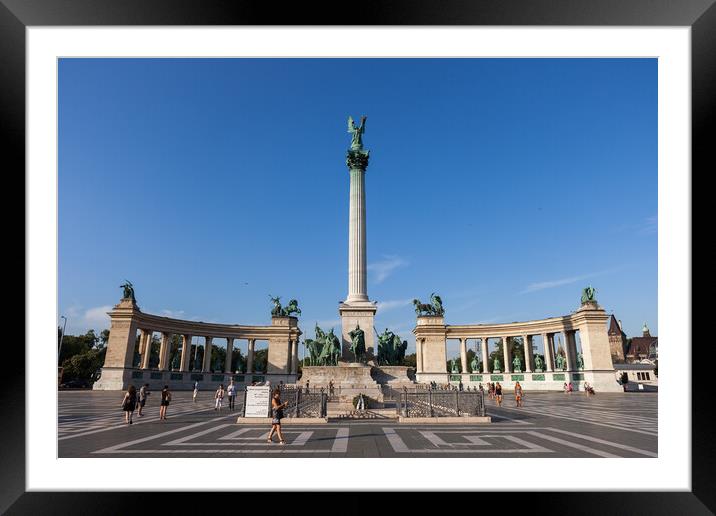 Millennium Monument on Heroes Square in Budapest Framed Mounted Print by Artur Bogacki