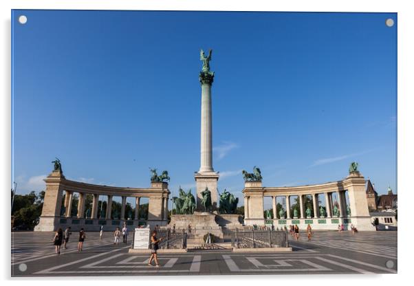 Millennium Monument on Heroes Square in Budapest Acrylic by Artur Bogacki