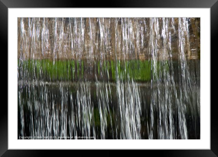 Waterfall Framed Mounted Print by Bob Hall