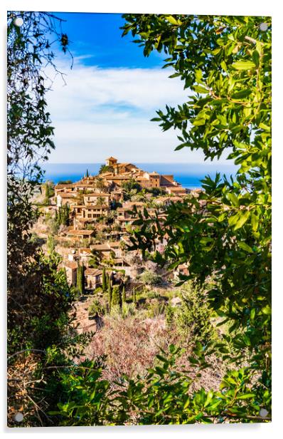 Old village Deia on Majorca island, Spain Acrylic by Alex Winter