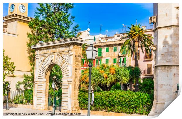 Picturesque Historic city center of Palma  Print by Alex Winter