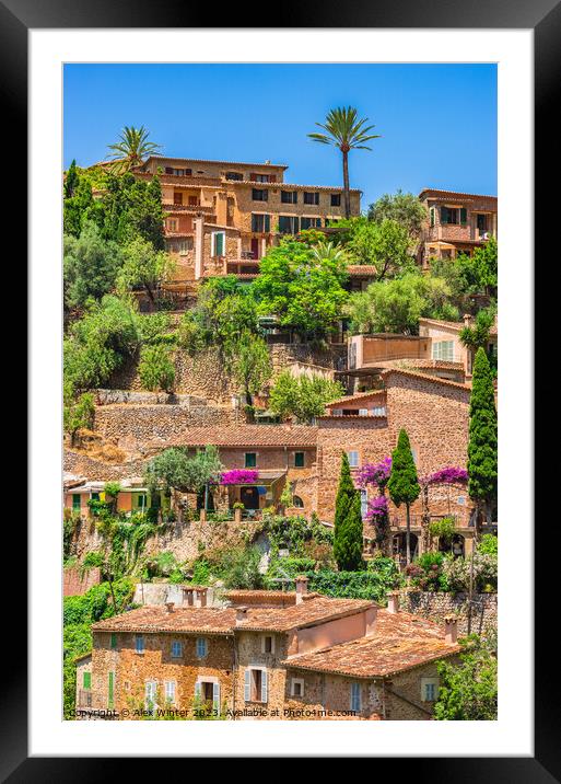 Beautiful village Deia on Majorca island Framed Mounted Print by Alex Winter