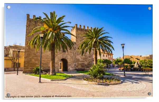 Historic city center of Alcudia Fortress Acrylic by Alex Winter