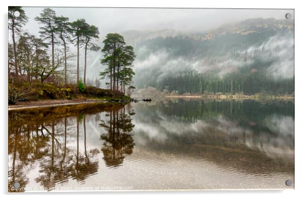 Loch Eck Mist Acrylic by Tim King
