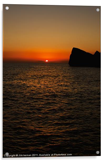 A Maltese Sunset Acrylic by Jim kernan