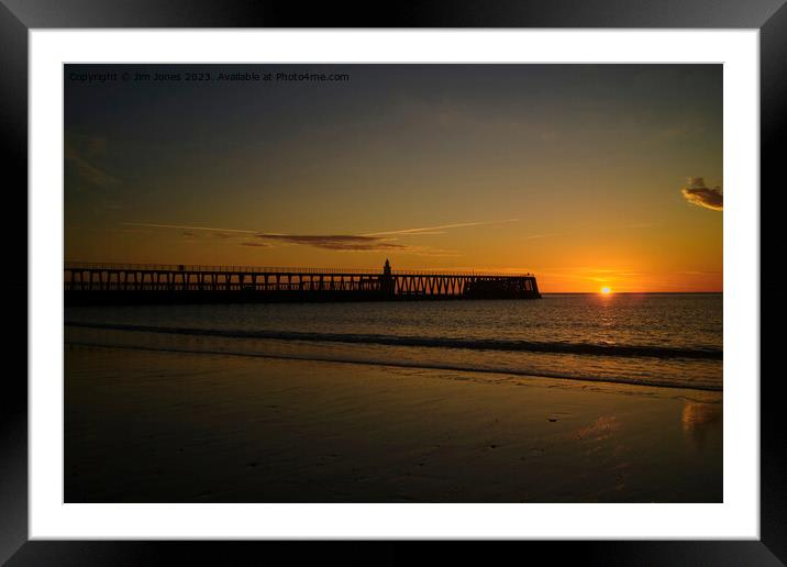 Sunrise and silhouettes Framed Mounted Print by Jim Jones