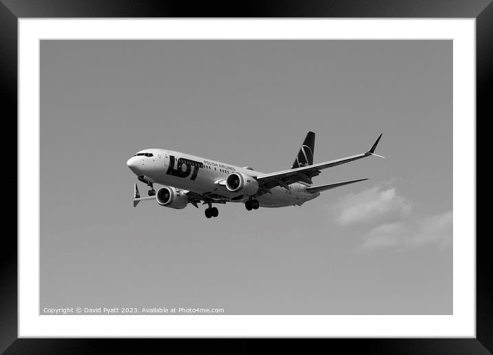 Lot Polish Airlines Boeing 737 Max Framed Mounted Print by David Pyatt