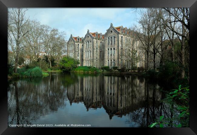Water Reflections in Park Dom Carlos I Framed Print by Angelo DeVal