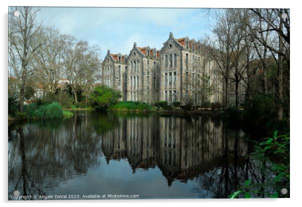 Water Reflections in Park Dom Carlos I Acrylic by Angelo DeVal