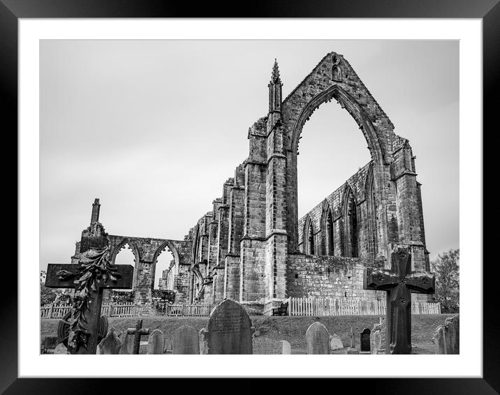 Bolton Abbey in black and white Framed Mounted Print by Jason Wells