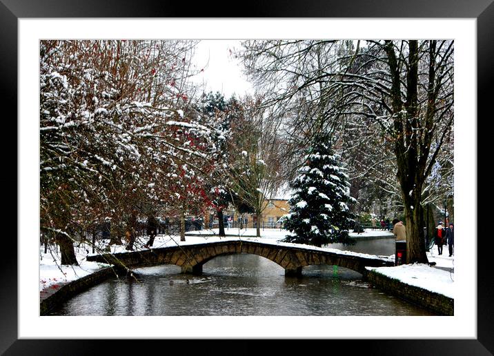 Enchanting Christmas Tree in Bourton on the Water Framed Mounted Print by Andy Evans Photos