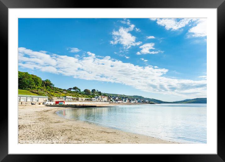 The beach at Lyme Regis, Dorset  Framed Mounted Print by Justin Foulkes
