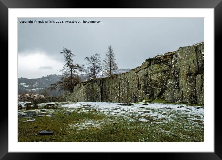 Abandoned Slate Quarry Tilberthwaite Lake District Framed Mounted Print by Nick Jenkins