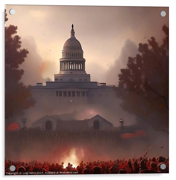 The Chaos of Capitol Hill Acrylic by Luigi Petro