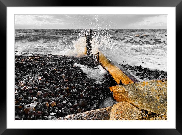 Whitstable beach in the winter  Framed Mounted Print by Ann Stone