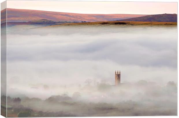 Widecombe Mists Canvas Print by David Neighbour