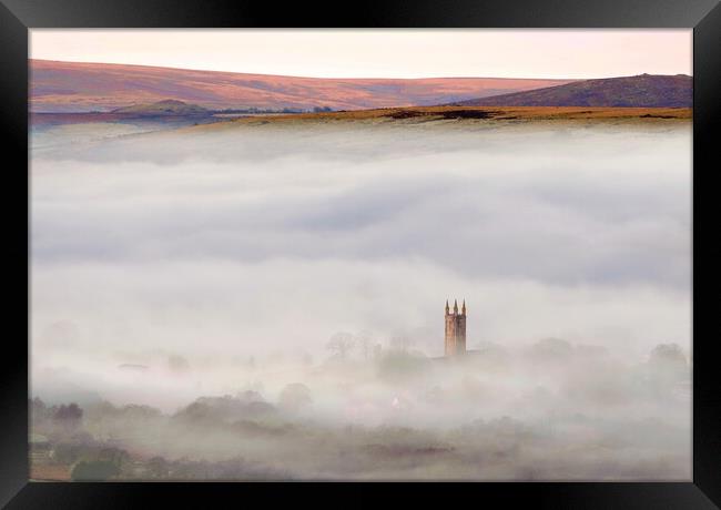 Widecombe Mists Framed Print by David Neighbour