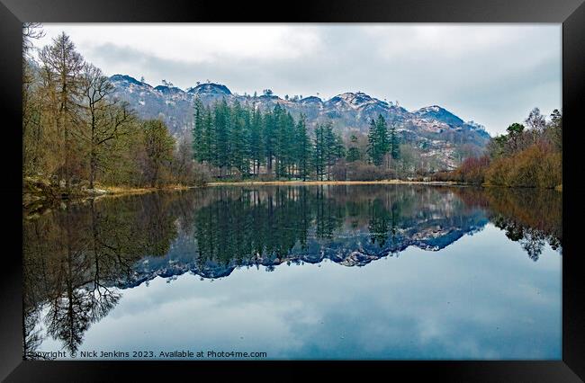 Yew Tree Tarn on Road to Coniston Framed Print by Nick Jenkins