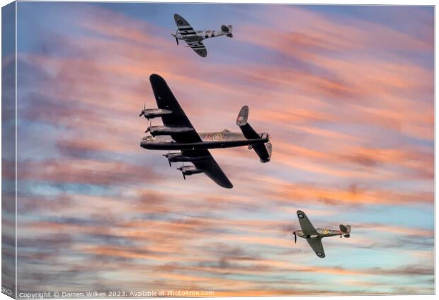 Sunset Tribute to Heroes Canvas Print by Darren Wilkes