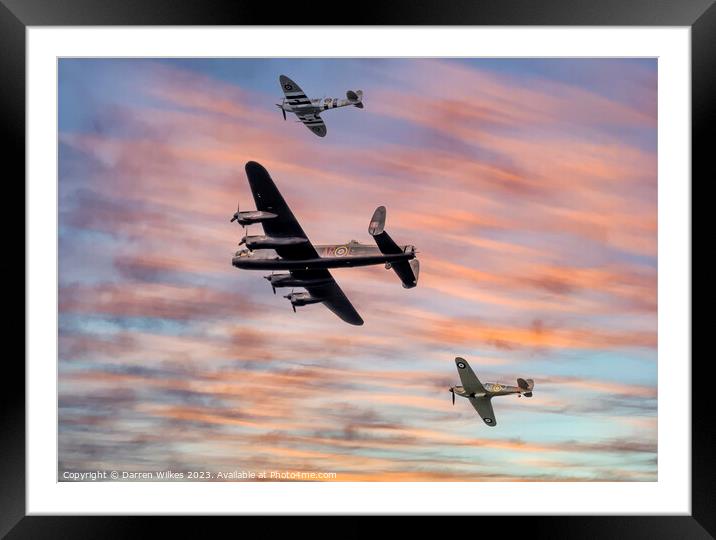 Sunset Tribute to Heroes Framed Mounted Print by Darren Wilkes