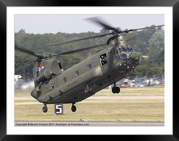 Chinook Framed Mounted Print by Bernie Condon