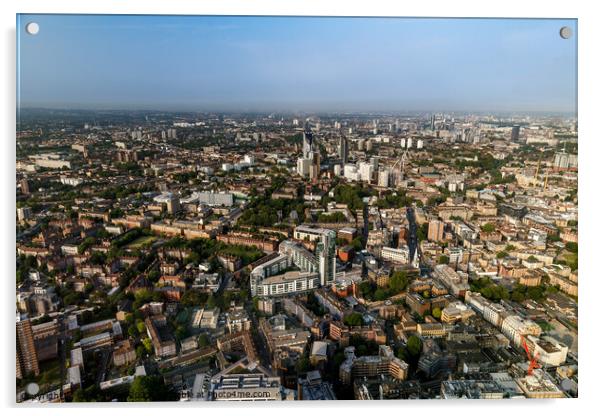 panorama of London from The Shard Acrylic by Chris Mann
